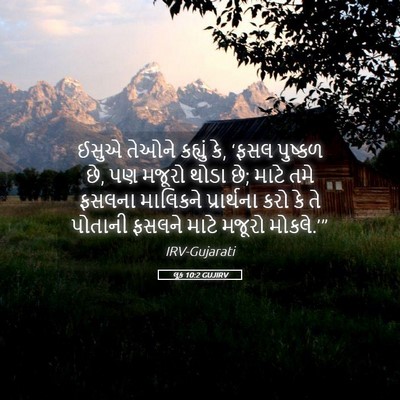 Picture 05 - લૂક 10:2 GUJIRV - ઈસુએ તેઓને કહ્યું - Bible Verse Picture
