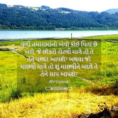 Picture 05 - લૂક 11:11 GUJIRV - વળી તમારામાંનો - Bible Verse Picture