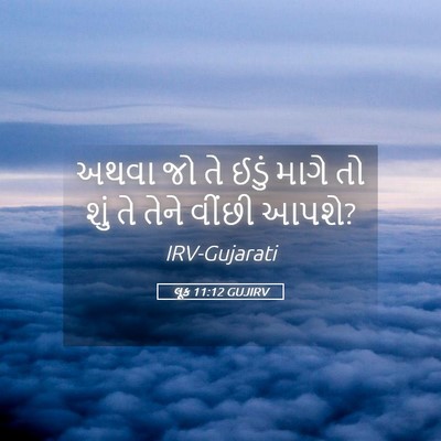 Picture 05 - લૂક 11:12 GUJIRV - અથવા જો તે ઈડું - Bible Verse Picture