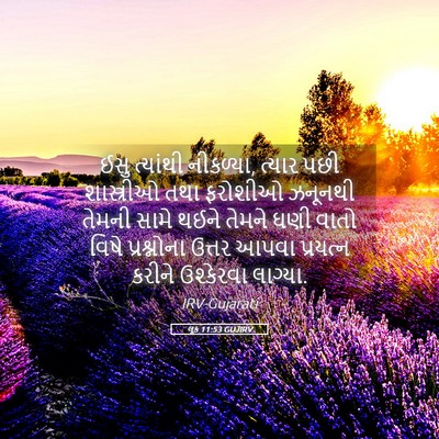Picture 05 - લૂક 11:53 GUJIRV - ઈસુ ત્યાંથી - Bible Verse Picture