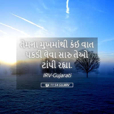 Picture 05 - લૂક 11:54 GUJIRV - તેમના મુખમાંથી - Bible Verse Picture