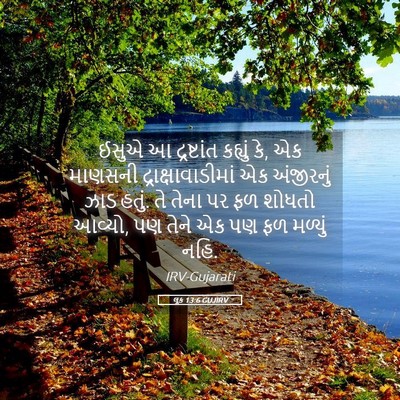 Picture 05 - લૂક 13:6 GUJIRV - ઈસુએ આ દ્રષ્ટાંત - Bible Verse Picture
