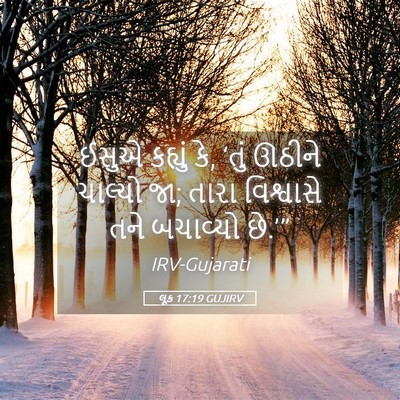 Picture 05 - લૂક 17:19 GUJIRV - ઈસુએ કહ્યું કે, - Bible Verse Picture