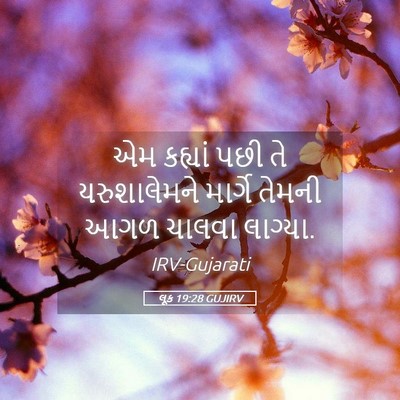 Picture 05 - લૂક 19:28 GUJIRV - એમ કહ્યાં પછી તે - Bible Verse Picture