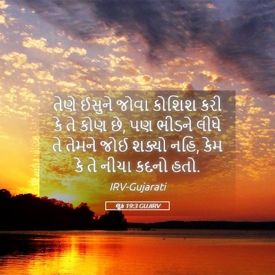 Picture 05 - લૂક 19:3 GUJIRV - તેણે ઈસુને જોવા - Bible Verse Picture