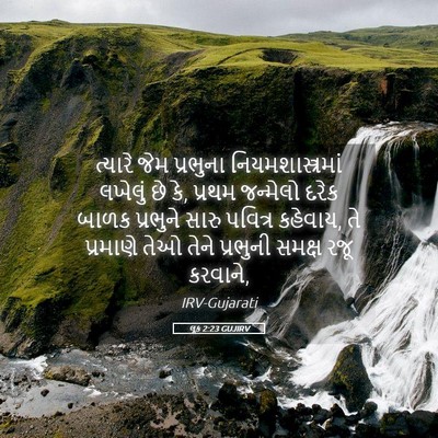 Picture 05 - લૂક 2:23 GUJIRV - ત્યારે જેમ - Bible Verse Picture