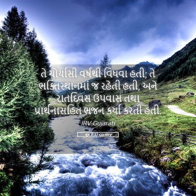 Picture 05 - લૂક 2:37 GUJIRV - તે ચોર્યાસી - Bible Verse Picture