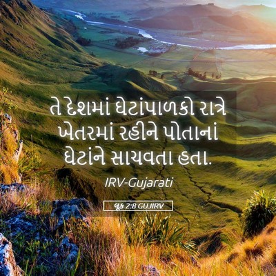 Picture 05 - લૂક 2:8 GUJIRV - તે દેશમાં - Bible Verse Picture