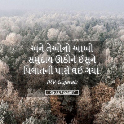 Picture 05 - લૂક 23:1 GUJIRV - અને તેઓનો આખો - Bible Verse Picture