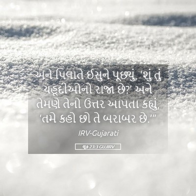 Picture 05 - લૂક 23:3 GUJIRV - અને પિલાતે ઈસુને - Bible Verse Picture