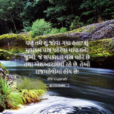 Picture 05 - લૂક 7:25 GUJIRV - પણ તમે શું જોવા ગયા - Bible Verse Picture