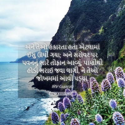 Picture 05 - લૂક 8:23 GUJIRV - અને તેઓ હંકારતા - Bible Verse Picture