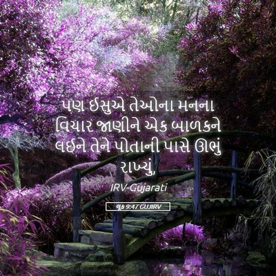 Picture 05 - લૂક 9:47 GUJIRV - પણ ઈસુએ તેઓના મનના - Bible Verse Picture