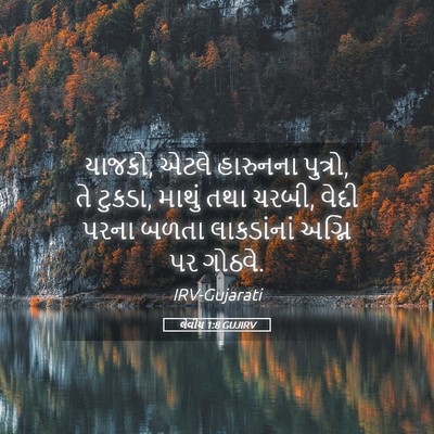 Picture 05 - લેવીય 1:8 GUJIRV - યાજકો, એટલે - Bible Verse Picture