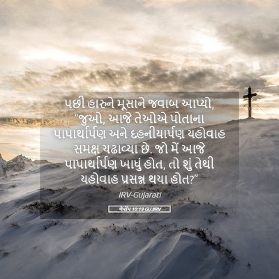 Picture 05 - લેવીય 10:19 GUJIRV - પછી હારુને મૂસાને - Bible Verse Picture