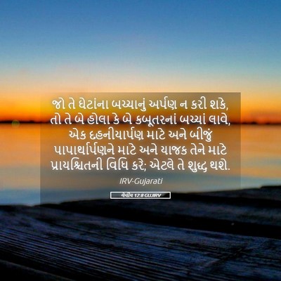 Picture 05 - લેવીય 12:8 GUJIRV - જો તે ઘેટાંના - Bible Verse Picture