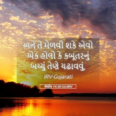 Picture 05 - લેવીય 14:30 GUJIRV - અને તે મેળવી શકે - Bible Verse Picture