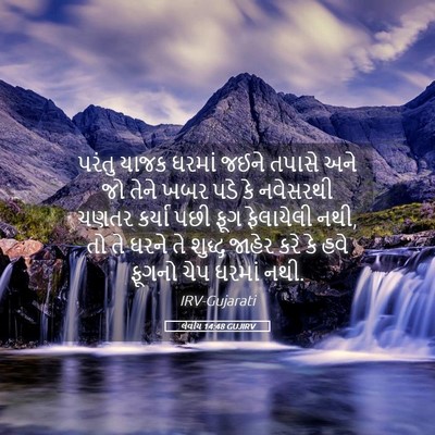 Picture 05 - લેવીય 14:48 GUJIRV - પરંતુ યાજક ઘરમાં - Bible Verse Picture