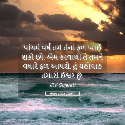 Picture 05 - લેવીય 19:25 GUJIRV - પાંચમે વર્ષે તમે - Bible Verse Picture