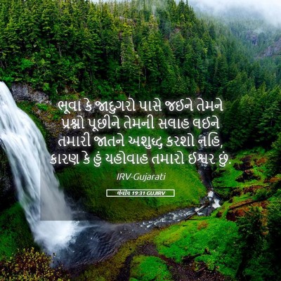 Picture 05 - લેવીય 19:31 GUJIRV - ભૂવા કે જાદુગરો - Bible Verse Picture