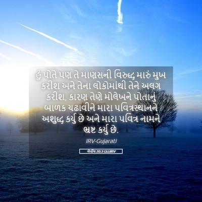 Picture 05 - લેવીય 20:3 GUJIRV - હું પોતે પણ તે - Bible Verse Picture