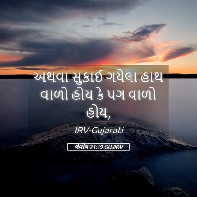 Picture 05 - લેવીય 21:19 GUJIRV - અથવા સુકાઈ ગયેલા - Bible Verse Picture