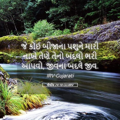 Picture 05 - લેવીય 24:18 GUJIRV - જે કોઈ બીજાના - Bible Verse Picture