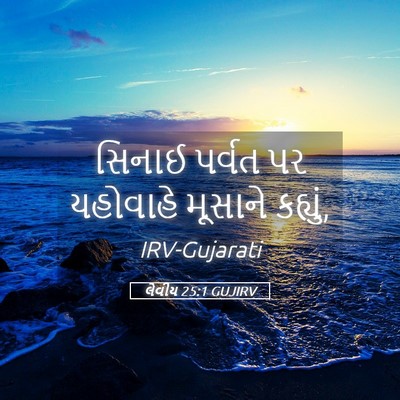 Picture 05 - લેવીય 25:1 GUJIRV - સિનાઈ પર્વત પર - Bible Verse Picture