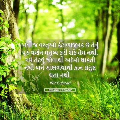 Picture 05 - સભાશિક્ષક 1:8 GUJIRV - બધી જ વસ્તુઓ - Bible Verse Picture