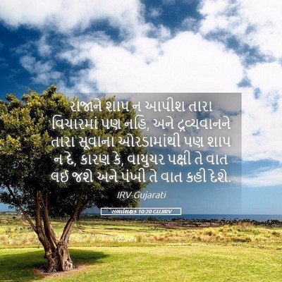 Picture 05 - સભાશિક્ષક 10:20 GUJIRV - રાજાને શાપ ન આપીશ - Bible Verse Picture