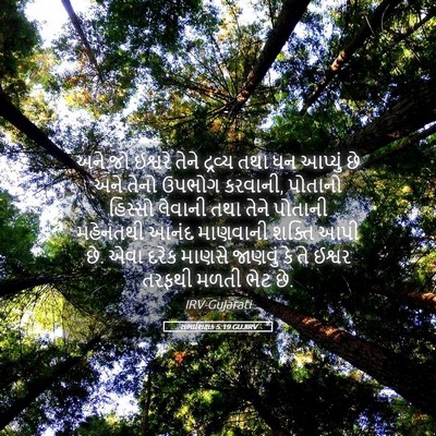 Picture 05 - સભાશિક્ષક 5:19 GUJIRV - અને જો ઈશ્વરે તેને - Bible Verse Picture