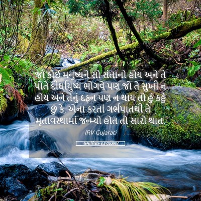 Picture 05 - સભાશિક્ષક 6:3 GUJIRV - જો કોઈ મનુષ્યને સો - Bible Verse Picture