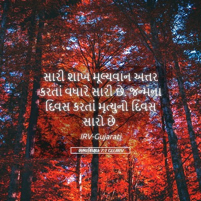 Picture 05 - સભાશિક્ષક 7:1 GUJIRV - સારી શાખ મૂલ્યવાન - Bible Verse Picture