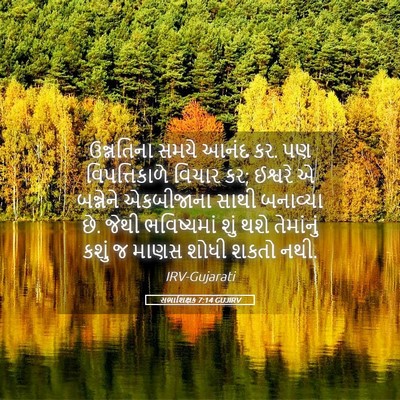 Picture 05 - સભાશિક્ષક 7:14 GUJIRV - ઉન્નતિના સમયે - Bible Verse Picture