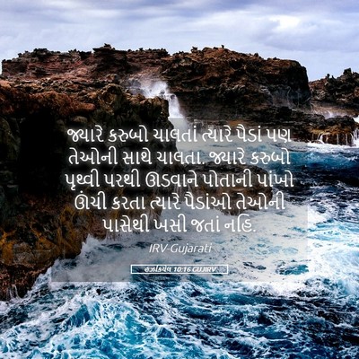 Picture 05 - હઝકિયેલ 10:16 GUJIRV - જ્યારે કરુબો - Bible Verse Picture