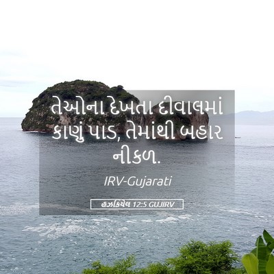 Picture 05 - હઝકિયેલ 12:5 GUJIRV - તેઓના દેખતા - Bible Verse Picture