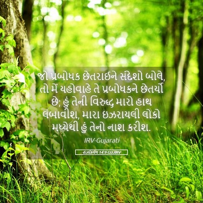 Picture 05 - હઝકિયેલ 14:9 GUJIRV - જો પ્રબોધક - Bible Verse Picture