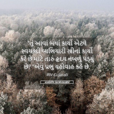 Picture 05 - હઝકિયેલ 16:30 GUJIRV - “તું આવાં બધાં - Bible Verse Picture