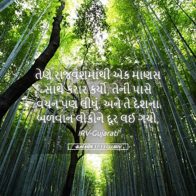 Picture 05 - હઝકિયેલ 17:13 GUJIRV - તેણે રાજવંશમાંથી - Bible Verse Picture