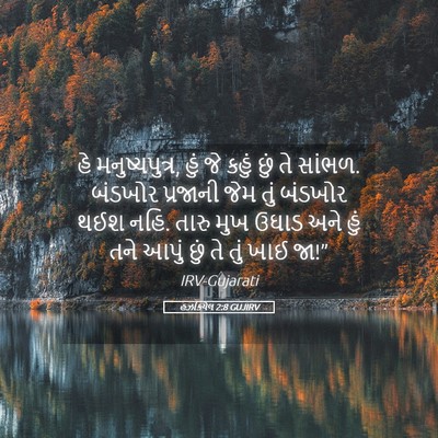 Picture 05 - હઝકિયેલ 2:8 GUJIRV - હે મનુષ્યપુત્ર, - Bible Verse Picture