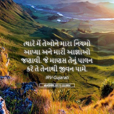Picture 05 - હઝકિયેલ 20:11 GUJIRV - ત્યારે મેં તેઓને - Bible Verse Picture