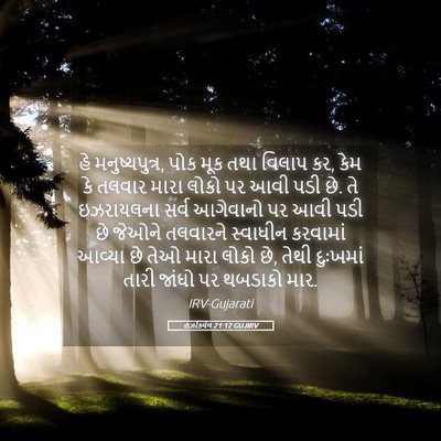 Picture 05 - હઝકિયેલ 21:12 GUJIRV - હે મનુષ્યપુત્ર, - Bible Verse Picture