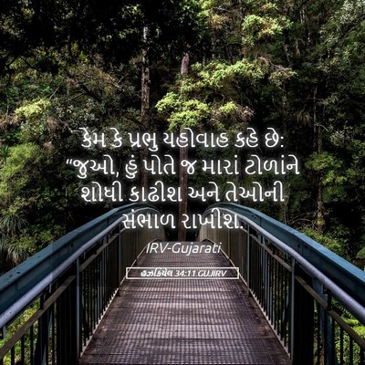 Picture 05 - હઝકિયેલ 34:11 GUJIRV - કેમ કે પ્રભુ - Bible Verse Picture