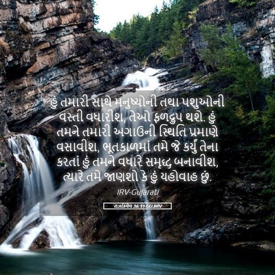 Picture 05 - હઝકિયેલ 36:11 GUJIRV - હું તમારી સાથે - Bible Verse Picture