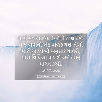 Picture 05 - હઝકિયેલ 37:24 GUJIRV - મારો સેવક દાઉદ - Bible Verse Picture