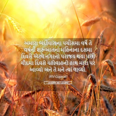 Picture 05 - હઝકિયેલ 40:1 GUJIRV - અમારા બંદીવાસના - Bible Verse Picture