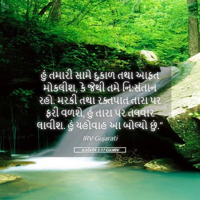 Picture 05 - હઝકિયેલ 5:17 GUJIRV - હું તમારી સામે - Bible Verse Picture