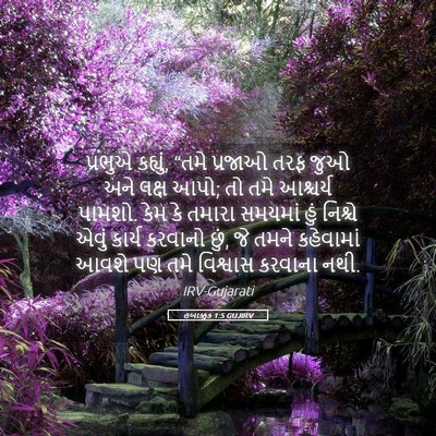 Picture 05 - હબાક્કુક 1:5 GUJIRV - પ્રભુએ કહ્યું, - Bible Verse Picture