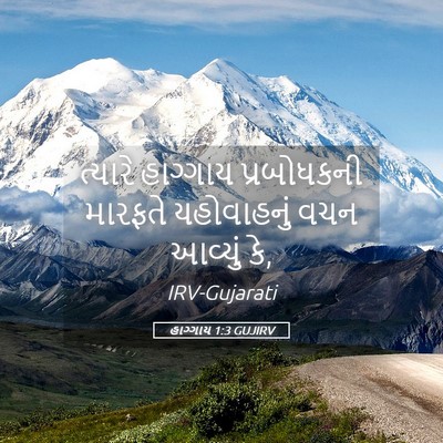 Picture 05 - હાગ્ગાય 1:3 GUJIRV - ત્યારે હાગ્ગાય - Bible Verse Picture