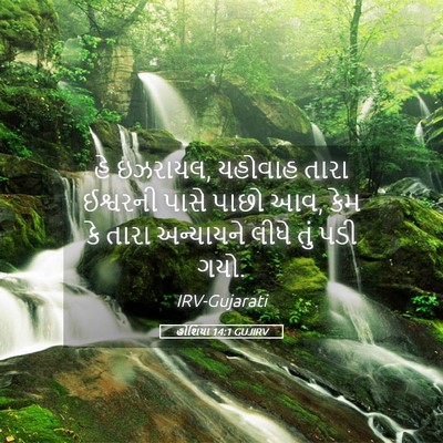 Picture 05 - હોશિયા 14:1 GUJIRV - હે ઇઝરાયલ, યહોવાહ - Bible Verse Picture